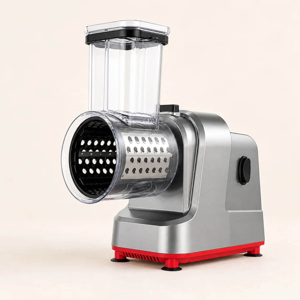 Silver WAFORA PrepFlow electric slicer on a warm-white background
