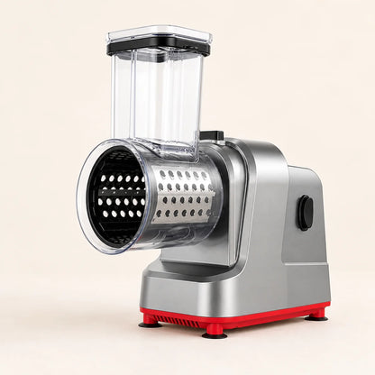 Silver WAFORA PrepFlow electric slicer on a warm-white background