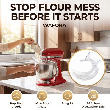 WAFORA™ SplashGuard — Flour-Proof Mixer Shield for Stand Mixers
