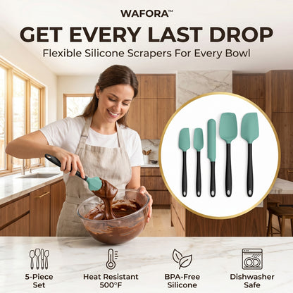 WAFORA™ FlexScraper Set — Silicone Spatulas for Baking & Mixing