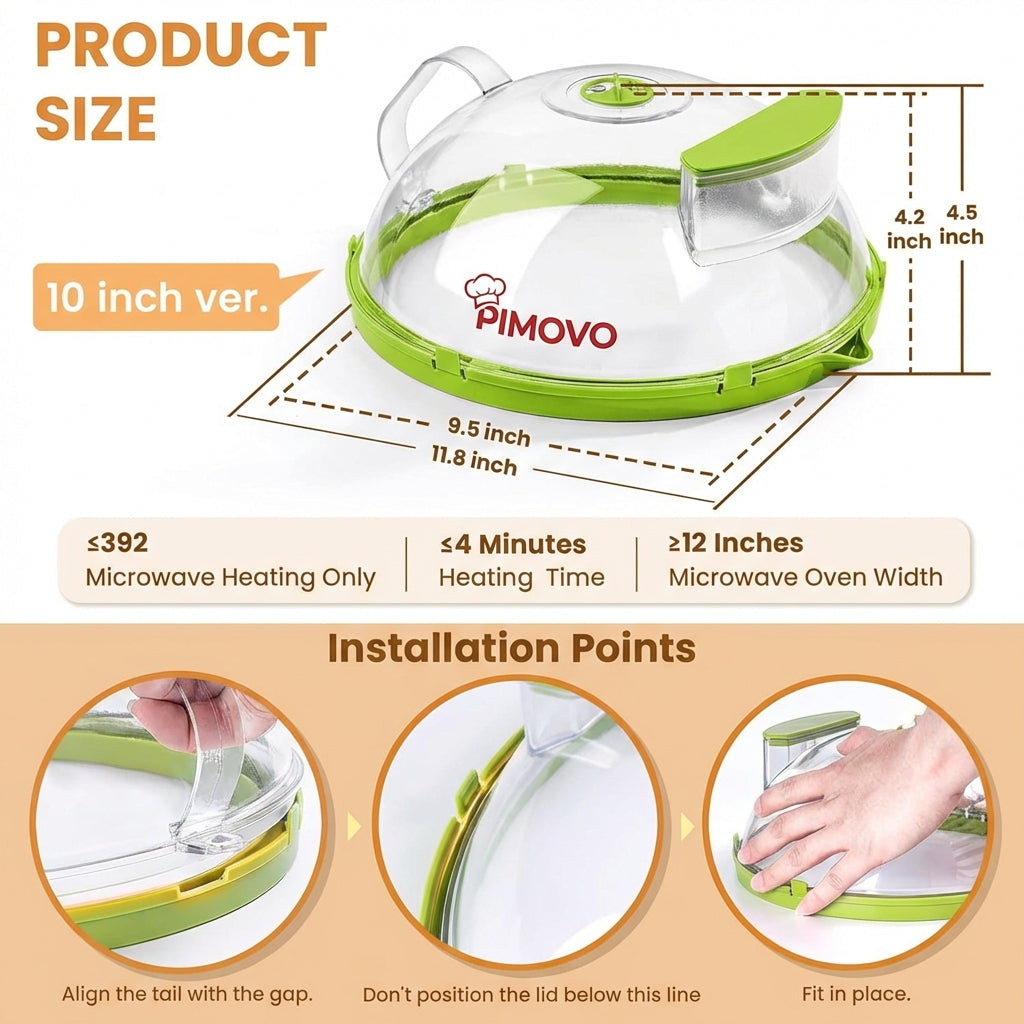 Pimovo™ SteamGuard Microwave Cover