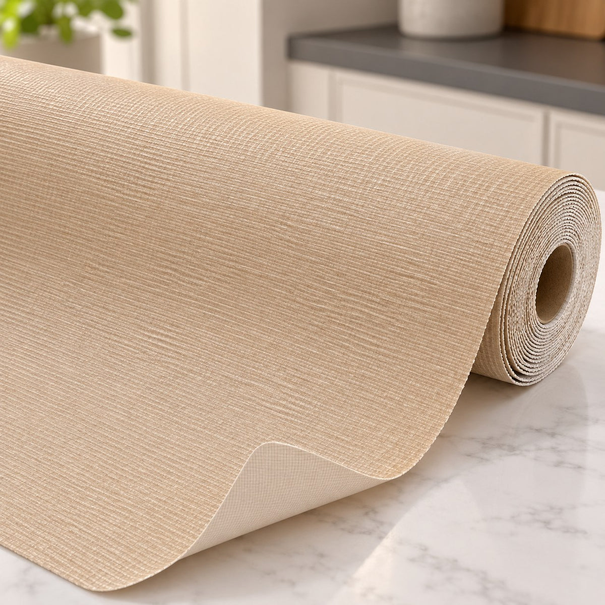 Close-up of the Khaki liner texture and a turned corner showing the reverse
