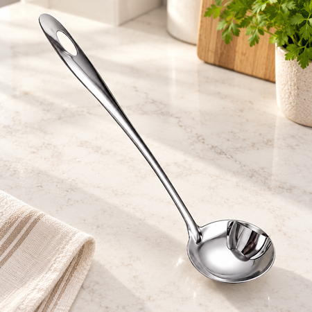 Oil separator ladle showing its curved internal baffle